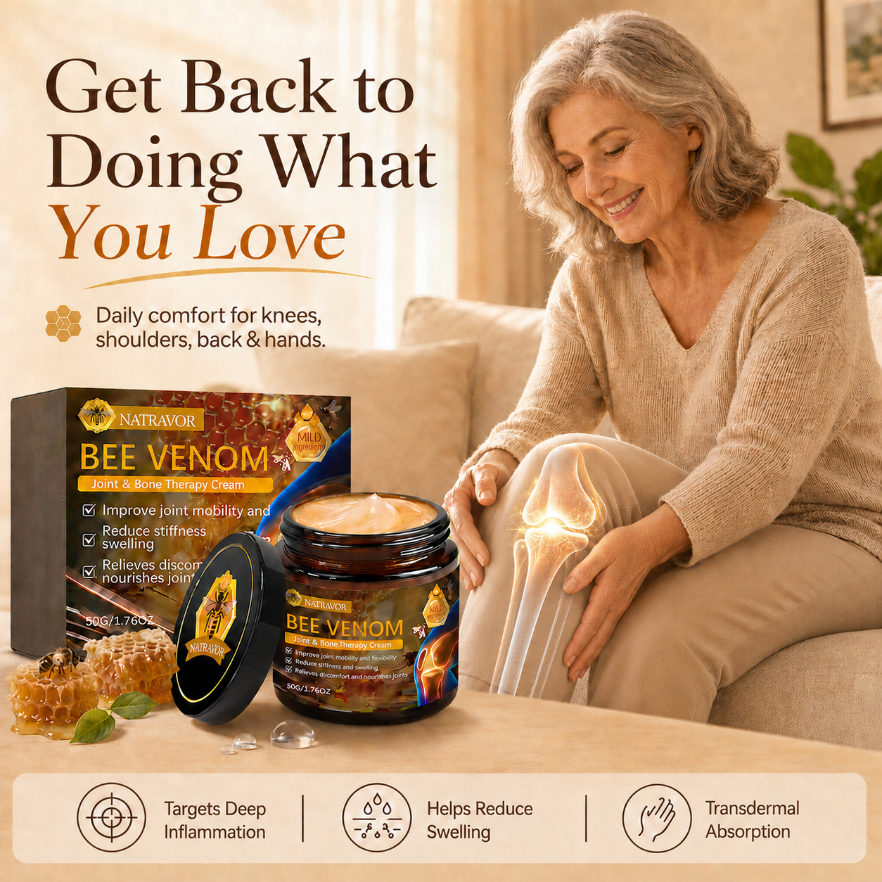 NATRAVOR® Bee Venom Joint & Muscle Relief Cream: Get Back to Doing What You Love