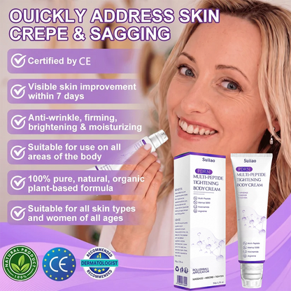 🦩Suiiao® Multi-Peptide Body Massager & Cream — Anti-aging, moisturizing, firming and lifting, skin barrier repair, skin tone evening, acne-prone skin care, blemish, wart, and mole reduction, as well as psoriasis symptom relief