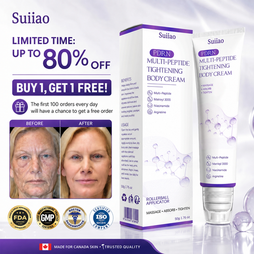 🦩Suiiao® Multi-Peptide Body Massager & Cream — Anti-aging, moisturizing, firming and lifting, skin barrier repair, skin tone evening, acne-prone skin care, blemish, wart, and mole reduction, as well as psoriasis symptom relief
